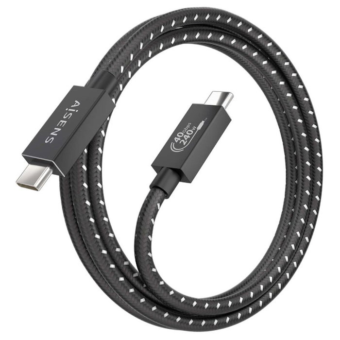 Aisens Cable USB4 Gen 3x2 USB-C a USB-C 1,5m 40Gbps 240W Negro Aisens Cable USB4 Gen 3x2 USB-C a USB-C 1,5m 40Gbps 240W Negro